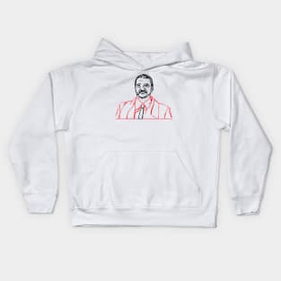 Pedro Pascal Line art Kids Hoodie